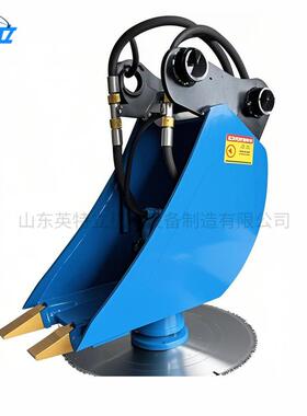 挖改属具圆盘沙柳锯绿化带绿篱修剪平切机灌木杂木挖斗改锯