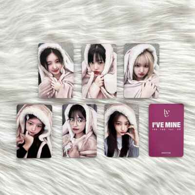 ive新专mine特典卡ms兔子斗篷圆兔耳毛毯瑞安怜大福怜张元英小卡