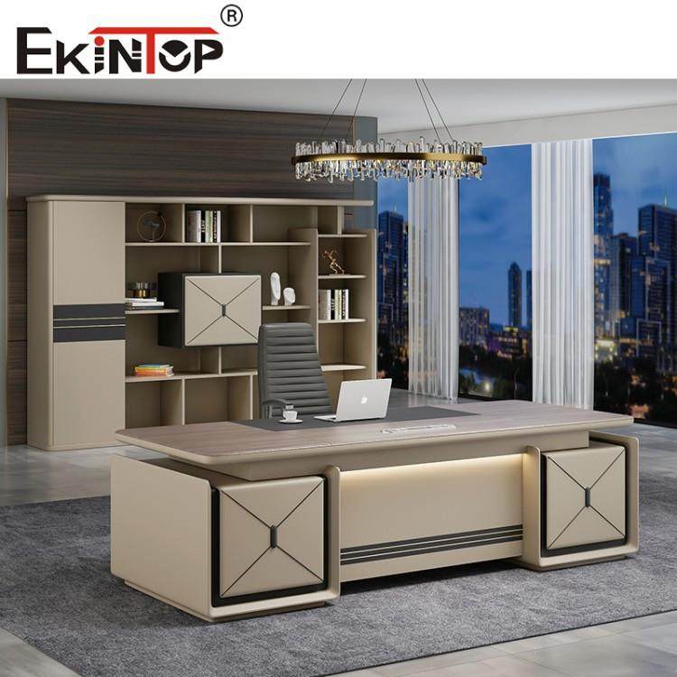 老代板办公桌简约现大台班总裁大气高档总经桌MPF椅组合办理公室