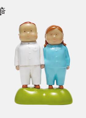 稀奇艺术《纯真时代》轻奢创意情侣桌面艺术摆件装饰礼物结婚礼物