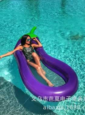 男女2023人圈排成游泳圈款紫色爆泳加厚网兜年茄子充气270cm浮