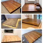 双人床现代民宿酒店户型儿童小户卧简约床双人榻榻米床架实木地台