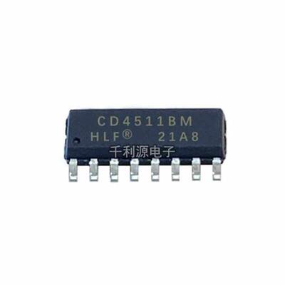 热销国产/ CD4511BM HEF4511 BCD至7段锁存器 译码器 贴片SOP-16.