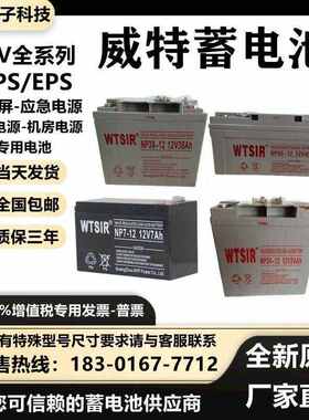 WTSIR威特蓄电池NP/NPG12V7AH17AH24AH38AH40A65AH100AH120AH机房