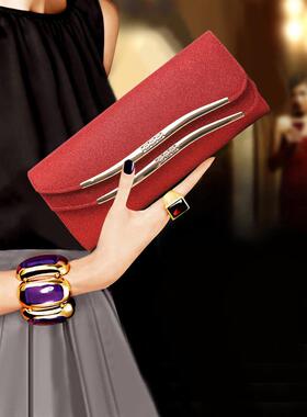 潮牌韩版时尚宴会手拿包女士红毯礼服旗袍手抓包晚宴链条小包单肩