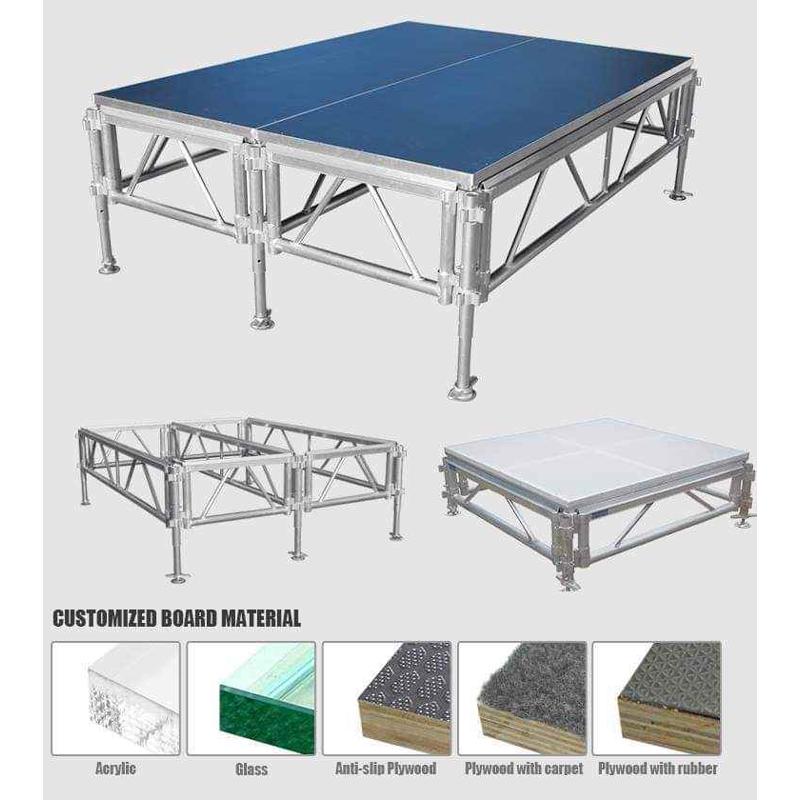 移动婚庆舞台板台幼儿园铝合金活动六一定制t折叠学校伸缩舞台板