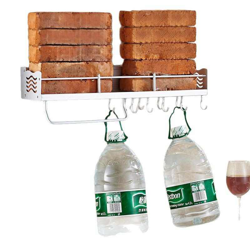 太空铝加宽加厚刀架加高双筷筒  厨房收纳双排钩置物架托盘,收纳整理,整理架/置物架/收纳架,淘宝优惠券,粉丝福利购,淘宝优惠卷