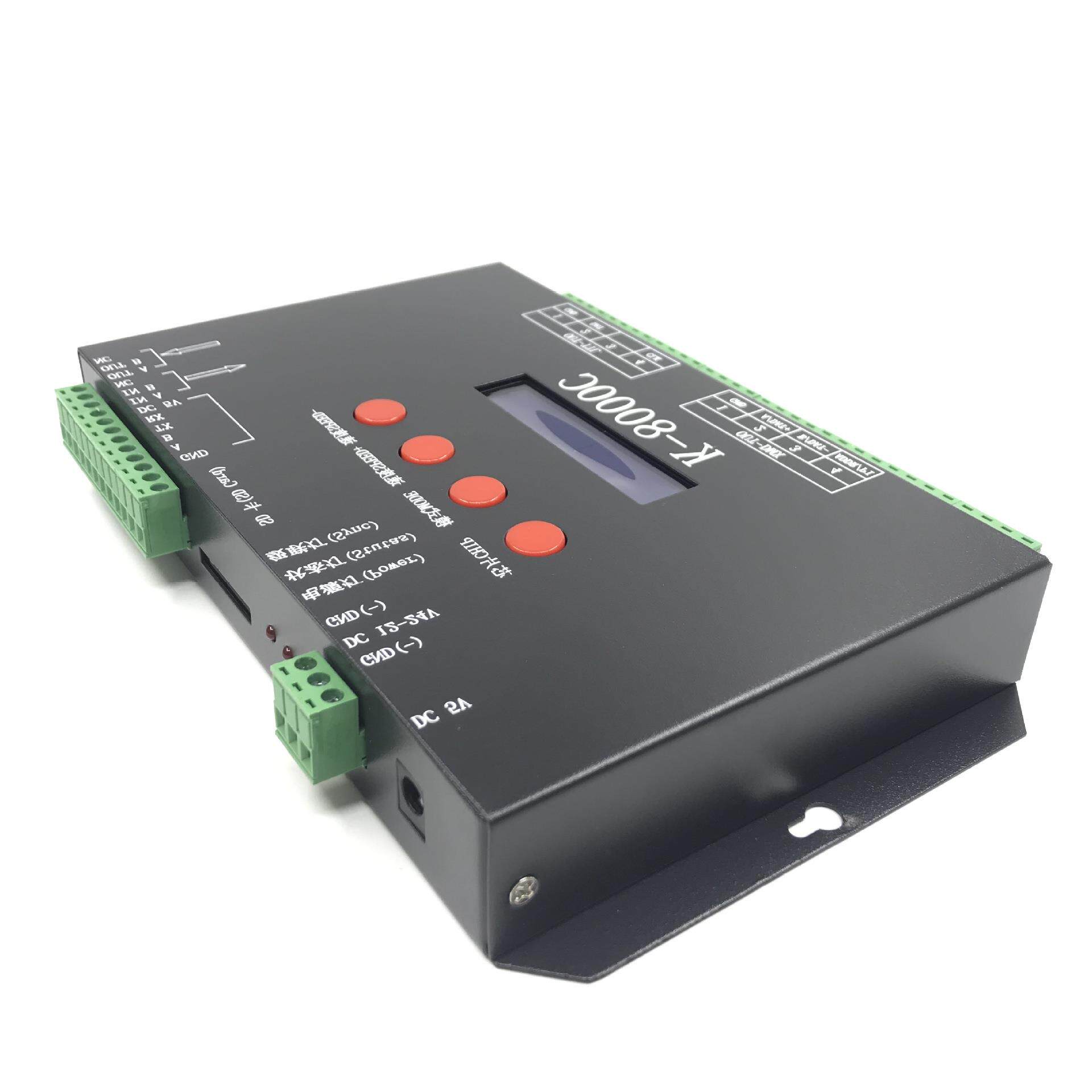 全彩控制器sd卡智能可编写控制器k-8000c户外亮化工程控制器