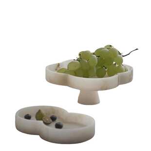 四叶批发值高罕见 摆件云石收纳托盘完璧颜盘高品质果盘幸运天然