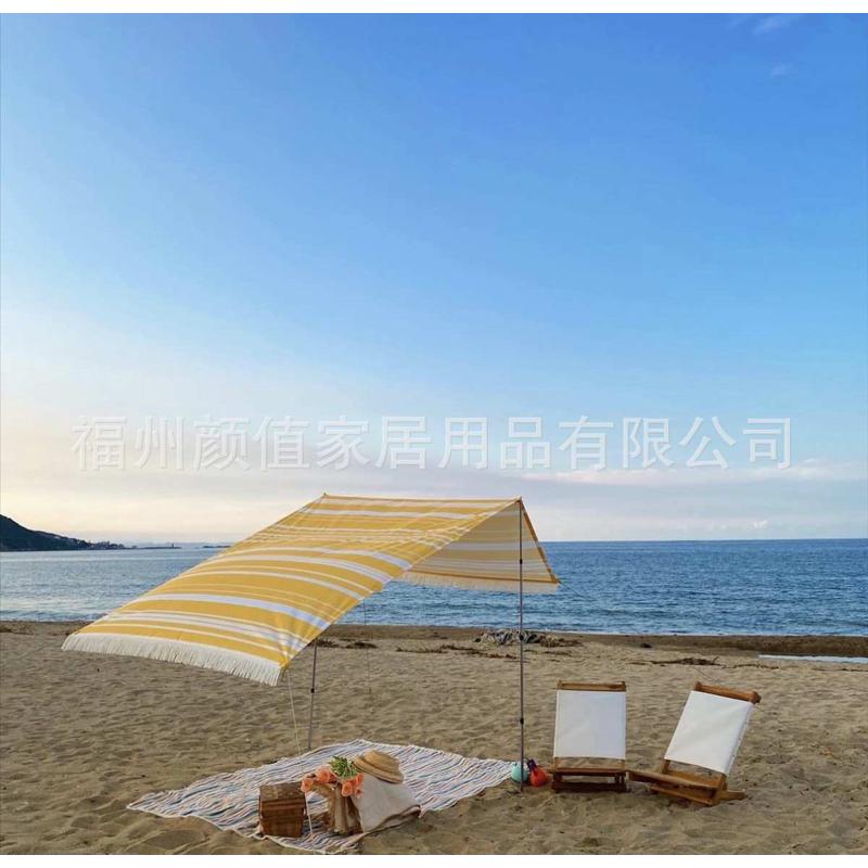 蓬外贸野营露营户外亲子活动山地帐篷ins遮阳天幕海边风