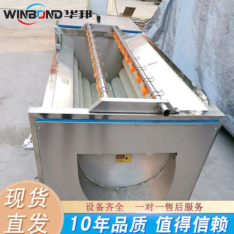 锈钢毛辊清洗机LZI毛刷去清皮不洗备根茎类蔬果去皮设清洗设备