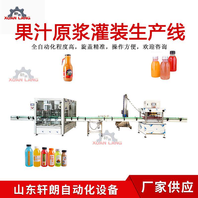 自动化果汁灌装生产线 沙棘刺梨果汁饮料灌装机 枸杞原浆灌装机