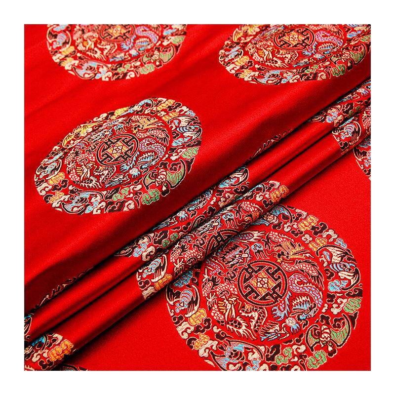 中式沙发布料面料坐垫红木家俱彷真丝织锦缎绸缎汉服唐装旗袍服装