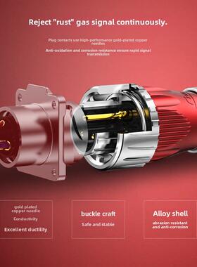凌科Dh20防水航空插头公母面板安装2-12芯卡扣式防水连接器