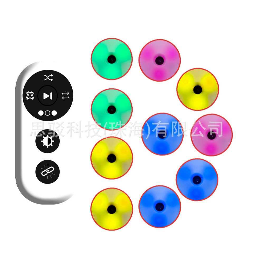 确领反应训练灯敏捷无线感应儿童体适能感统灵敏度一套10灯版红色