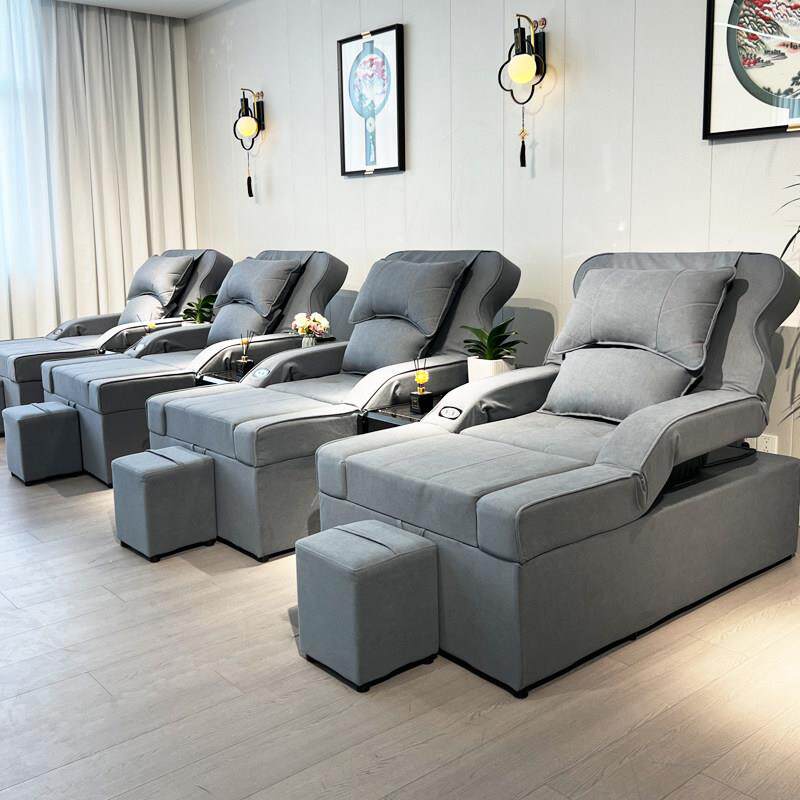 足浴沙发电动洗脚修脚沙发椅桑拿采耳沐足按摩一体床足疗沙发躺椅