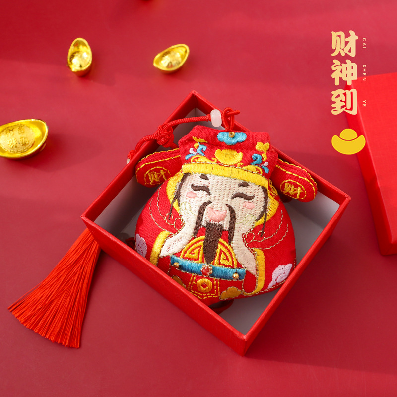 钱丽香囊香包礼品刺绣钟馗香囊