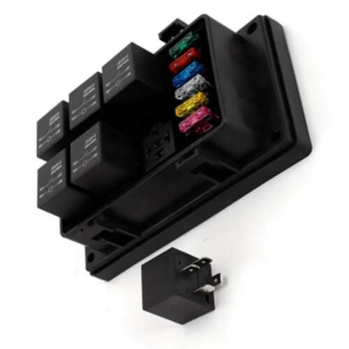 12V40A继电器盒6路ATC/ATO熔断块带继电器4P/5P卡车防水继电器盒