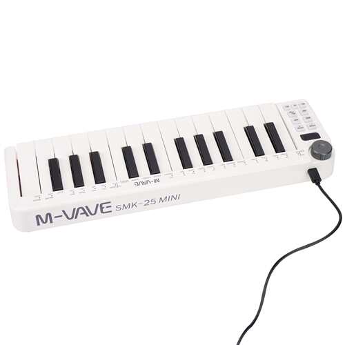 MIDI键盘音乐编曲电音便携力度感应琴键无线连接控制器SMK-25MINI