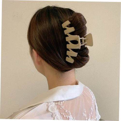 发夹Hot Sale Solid Color Claw Clip Large Barrette Crab Hair1