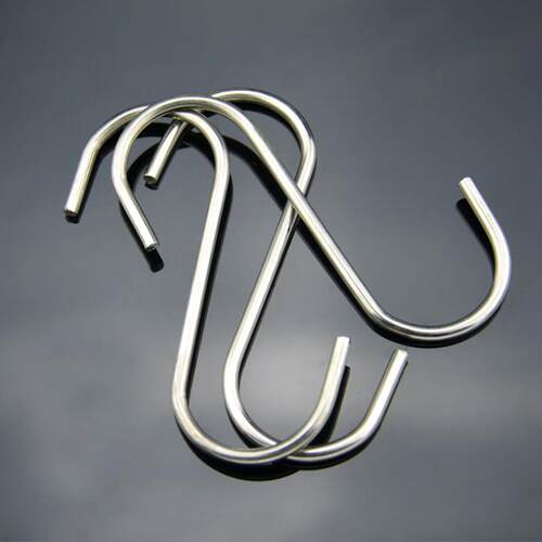 不锈钢S型挂钩大号挂钩s钩子 厨房浴室多用s形勾金属S钩腊肉北秦