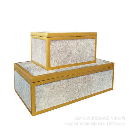 现代简约木质烤漆马毛首饰盒珠宝展示陈列创意摆件桌面样板间装饰
