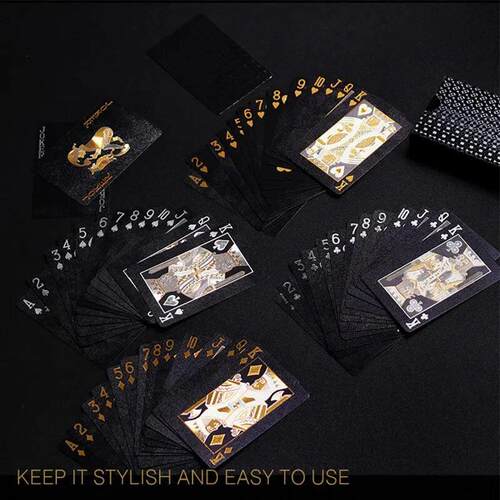Color Black Gold Playing Card Game Card Group Waterproof Pok