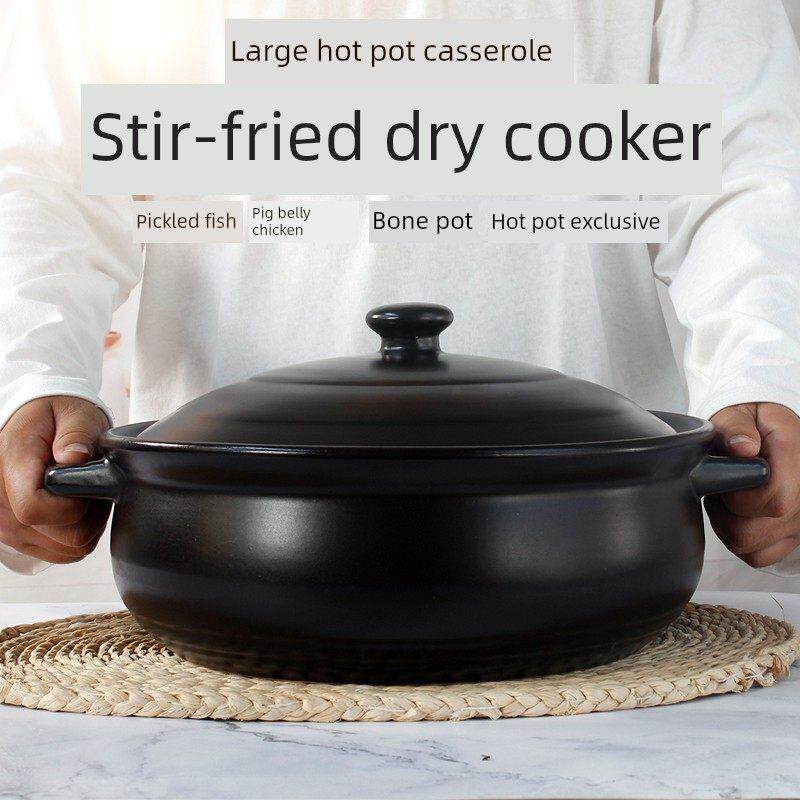 景德镇陶瓷砂锅火锅店专用特大号耐高温煲汤沙锅商用干烧明火炖锅