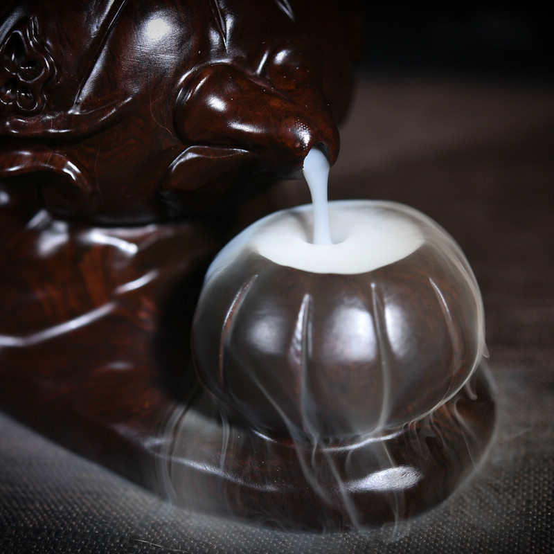 南瓜/茶壶炉迷你质家居红木倒流烟薰炉木雕香檀香创意塔摆件黑檀
