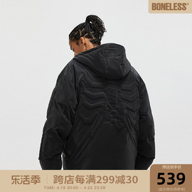 boneless立体海绵骨架绣花棉衣，宽松高街棉服冬季保暖加厚面包服男