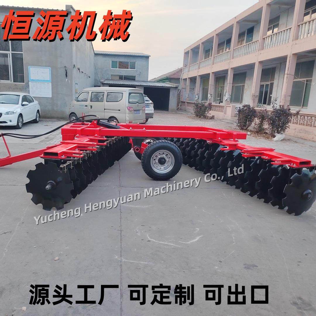 厂家生产新款牵引折叠中耙缺口耙40片圆盘中耙耕地的犁翻地机械