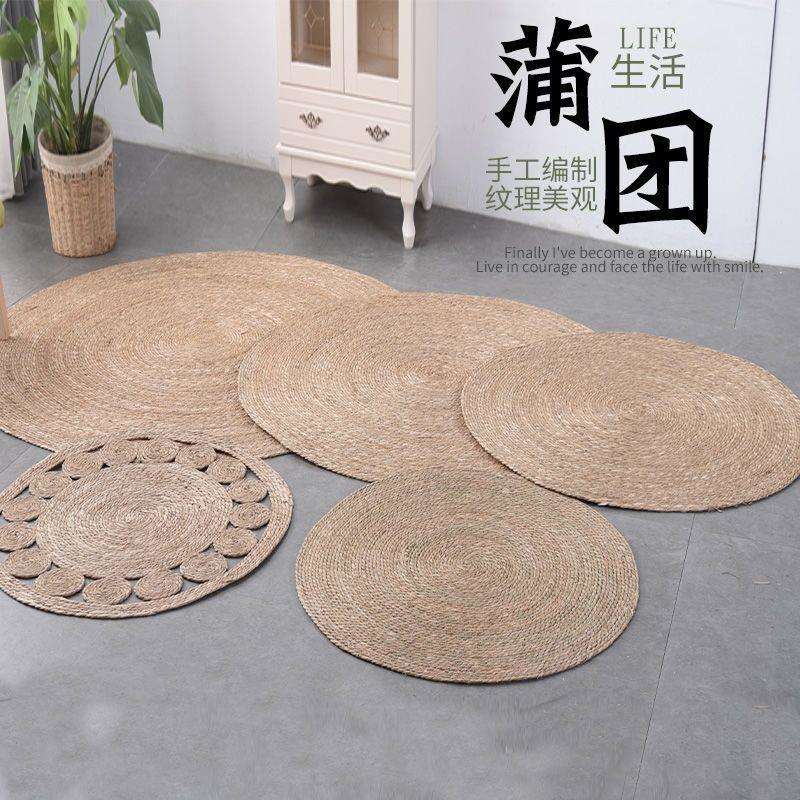 蒲团草编坐垫手工地上家用榻榻米飘窗茶道加厚拜佛禅修垫日式圆形