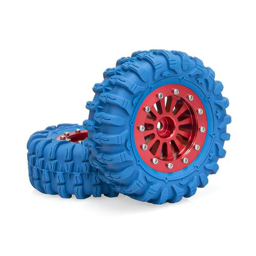 RC 1.45寸条形轮毂龙爪胎红蓝1/18TRX4M 1/24SCX24 FMS Ascent-18