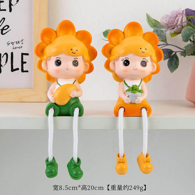 家居客厅装饰婚房装饰墙壁挂件卡通可爱情侣吊脚娃娃小礼品摆件
