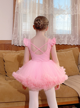 青禾拉丁舞服女童2024秋冬季新款儿童练功服少儿表演舞蹈裙训练服