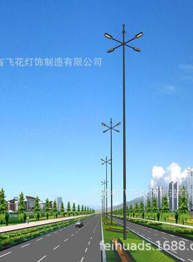 8米10米12米14米市电路灯道路灯单臂双臂led路灯灯杆