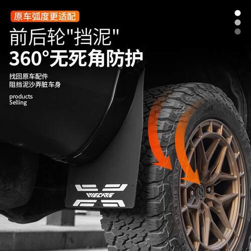 适用24新款普拉多挡泥板霸道LC250专用MC越野四轮挡泥挡防泥改装