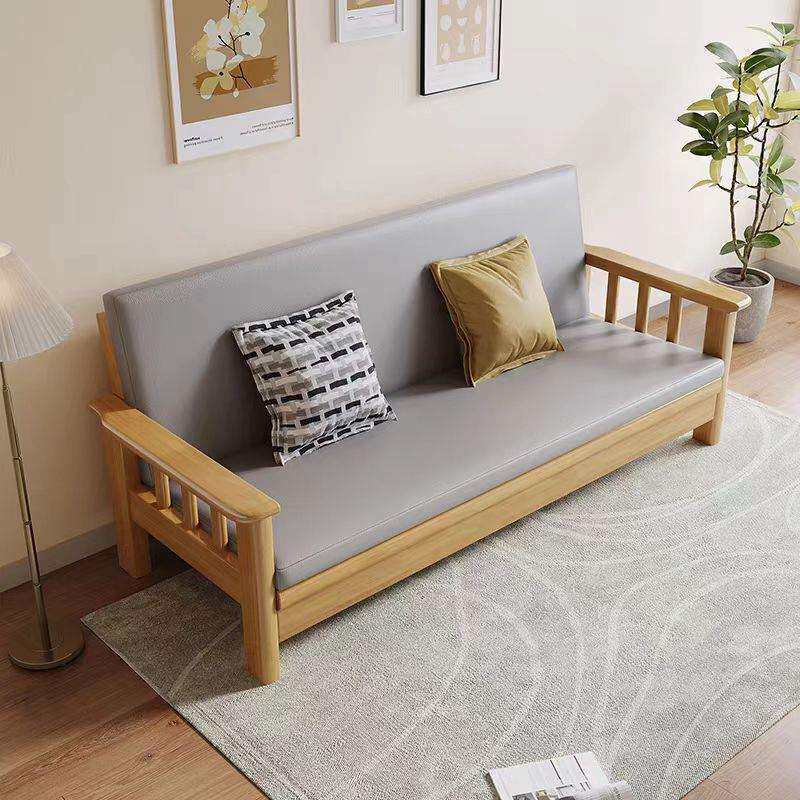 全实木沙发床可折叠小户型客厅推拉简约伸缩一体两用多功能沙发床