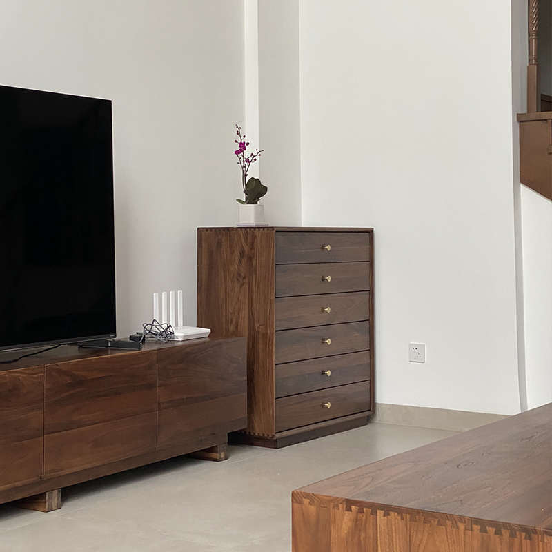 吧台置实板餐桌茶北美板木板几桌大板面板批发木桌黑胡桃架实木物