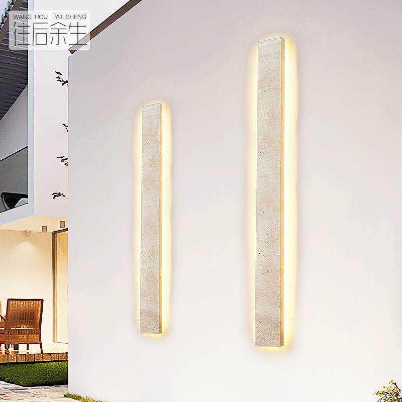 简约户外防水壁灯别墅大门长条室外院子门口洗墙氛围花园防雨墙灯