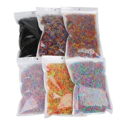500pcs--2000pcs Colourful Rubber Ring Disposable Elastic Hai