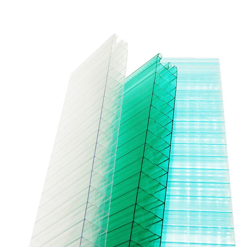 光PC插接阳光板透明中空阳卡布隆板户外遮雨饰棚采装板幕PMP墙光