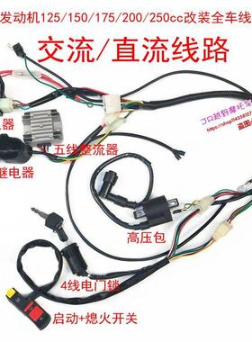 越野机车125 150 200 250cc自制车全车线 线路束电器件电启动总成
