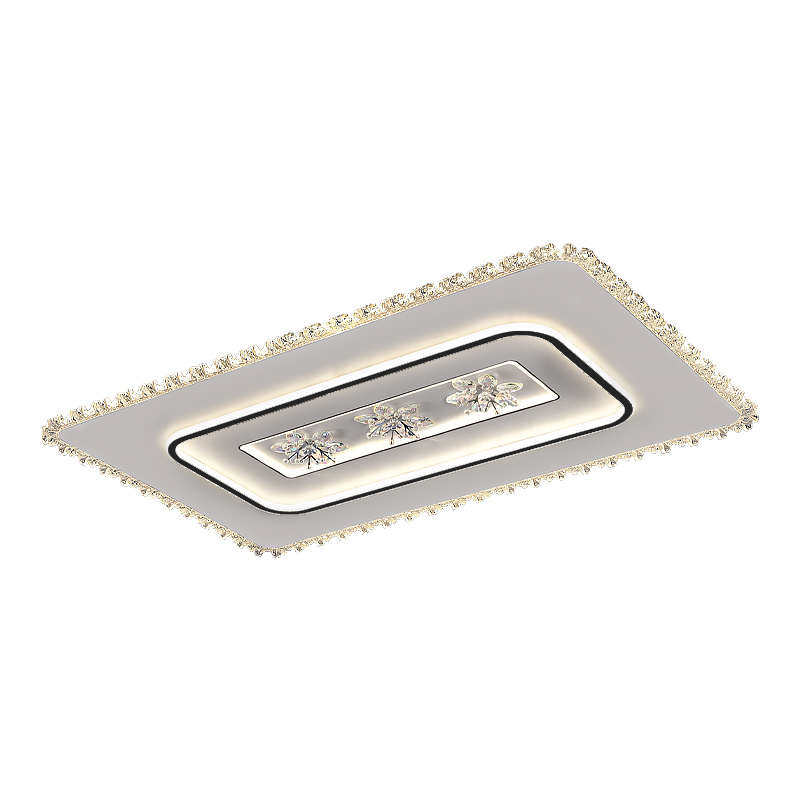 2025新款简约轻奢水晶灯智能语音卧室灯大气客厅主灯护眼主卧灯具