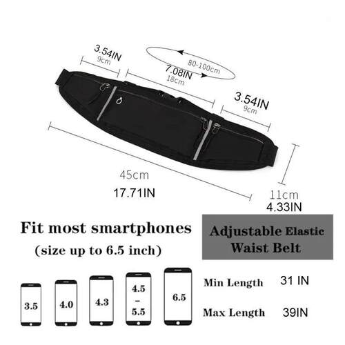 Professional Running Waist Bag Sports Belt Pouch Mobile Phon