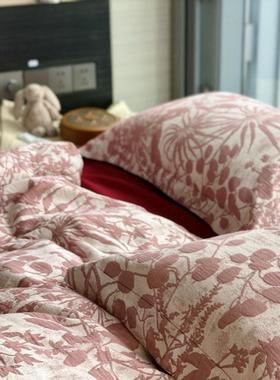 正品8仔普免熨花烫复古MASI系列全棉大提床上四件套纯棉.151.被套