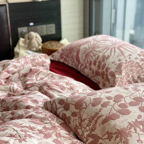 高档仔免普烫复古MASI系提列全棉大花床上四件熨套纯棉1.51.8被套