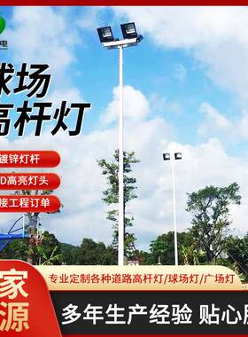 厂家led太阳能中杆篮球网球场灯广场灯照明投光灯具足球广场灯