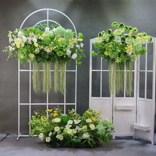 婚庆仿真韩系装饰花艺绿植绢花森系婚礼堂背景布置绢花造景成品花