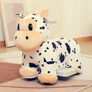 高档a加b如角意龙毛绒独兽童电动车玩具小车儿男女宝宝孩充电四轮